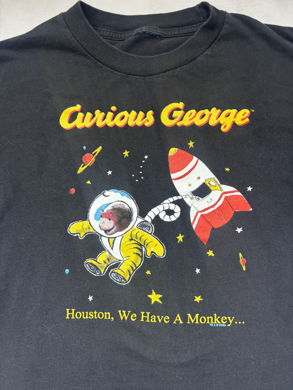 Vintage curious George astronaut tee size large/x large